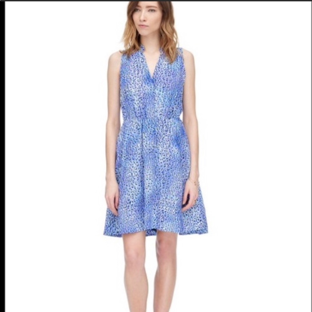 Rebecca Taylor Leopard sleeveless dress 8